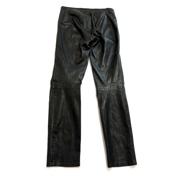 J Brand Edita Leather Leggings in Black - Picture 4 of 5